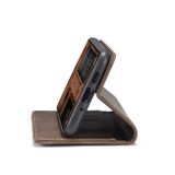 Peňaženkové kožené puzdro CaseMe Flip na Samsung Galaxy A73 5G - Kávová