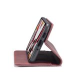 Peňaženkové kožené puzdro CaseMe Flip na Samsung Galaxy A73 5G - Vínovo červená
