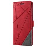 Peňaženkové kožené puzdro SKIN na Xiaomi Redmi Note 11 Pro - Červená