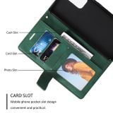 Peňaženkové kožené puzdro SKIN na Xiaomi Redmi Note 11 Pro - Zelená