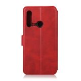 Peňaženkové kožené puzdro na Huawei P20 Lite (2019) - Červená