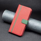 Peňaženkové kožené puzdro Color Cross na Moto G31/G41 - Červená