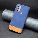Peňaženkové kožené puzdro Color Matching Skin na Motorola Moto E20 / E30 / E40 - Modrá