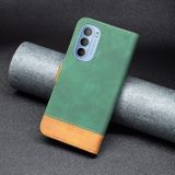 Peňaženkové kožené puzdro Color Matching na Moto G31/G41 - Zelená