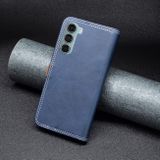 Peňaženkové kožené puzdro Thread na Motorola Edge 30 - Modrá