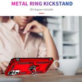 Ring Holder kryt Shockproof na Motorola Moto G22 – Červená