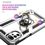 Ring Holder kryt Shockproof na Motorola Moto G22 – Strieborná