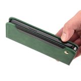 Peňaženkové kožené puzdro SPLICING na Motorola Moto G52 - Zelená