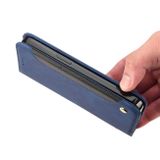 Peňaženkové kožené puzdro SPLICING na Motorola Moto G52 - Modrá