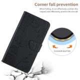 Peňaženkové kožené puzdro BUTTERFLY na Honor X8 4G – Čierna