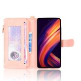 Peňaženkové kožené puzdro Litchi na Motorola Edge 30 - Ružová