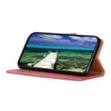 Peňaženkové kožené puzdro KHAZNEH Cowhide na Motorola Edge 30 - Ružová