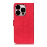 Peňaženkové kožené puzdro KHAZNEH na iPhone 14 Pro Max - Červená