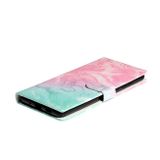 Peňaženkové puzdro na Samsung S20+ Colored Drawing Marble -Pink Green