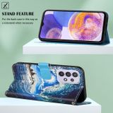 Peňaženkové 3D puzdro DRAWING na Samsung Galaxy A23 5G - Vlny a slnko