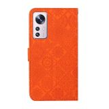 Peňaženkové kožené puzdro ETHNIC na Xiaomi 12 Lite – Oranžová