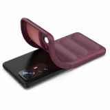 Gumený kryt Flannel na Xiaomi 12 Pro - Vínovo červená
