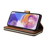Multifunkčné peňaženkové puzdro ZIPPER na váš Samsung Galaxy A23 5G - Hnedá