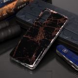 Gumený kryt Plating Marble Pattern na Samsung Galaxy S20-Black Gold