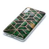 Pokovovanie mramorovým vzorom Mäkké ochranné puzdro TPU pre Samsung Galaxy A20s - Zelená