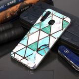 Gumený kryt na Samsung Galaxy A30 - Plating Marble Pattern -Green White