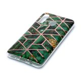 Gumený kryt na Samsung Galaxy A30 - Plating Marble Pattern -zelená