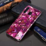 Gumený kryt na Samsung Galaxy A30 - Plating Marble Pattern -fialová