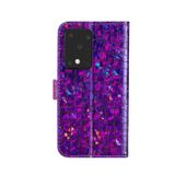 Peňaženkové puzdro na Samsung S20 Ultra - Laser Glitter-fialová