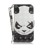 Peňaženkové 3D puzdro na Moto G31/G41 - Nahnevaná Panda