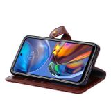 Peňaženkové kožené puzdro ZIPPER na Samsung Galaxy A03 – Hnedá