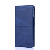 Peňaženkové kožené puzdro COW TEXTURE na Samsung Galaxy A03 – Modrá