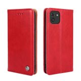 Peňaženkové kožené puzdro NON-MAGNETIC na Samsung Galaxy A03 – Červená