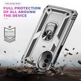 Ring Holder kryt Shockproof na Motorola Moto G52 – Strieborná