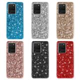 Gumený kryt na Samsung Galaxy S20 Ultra - Plating Glittery Powder -strieborná