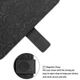 Peňaženkové kožené puzdro Mandala na Samsung Galaxy A73 5G - Čierna