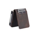 Peňaženkové kožené puzdro AZNS Dream na Samsung Galaxy Z Flip4 - Kávová