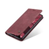 Peňaženkové kožené puzdro CaseMe na Xiaomi 12X – Vínovo červená