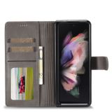 Peňaženkové kožené puzdro LC.IMEEKE Calf na Samsung Galaxy Z Fold4 - Šedá