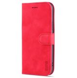 Peňaženkové kožené puzdro AZNS na iPhone 14 Plus - Červená