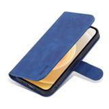 Peňaženkové kožené puzdro AZNS na iPhone 14 Plus - Modrá