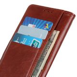 Peňaženkové kožené puzdro na Huawei P40 Lite E - Hnedý