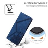 Peňaženkové kožené puzdro MANDALA na Oppo A54 5G - Modrá