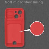 Gumený kryt Ring Kickstand na iPhone 14 Plus – Červená
