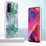 Gumený kryt AIRBAG na Oppo A54 5G - Ink Green Marble