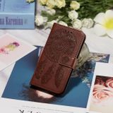 Peňaženkové kožené puzdro na Samsung Galaxy A80 - Hnedý