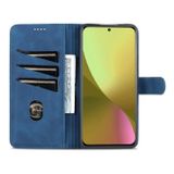 Peňaženkové kožené puzdro AZNS na Xiaomi 12 Lite – Modrá