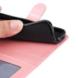Peňaženkové kožené puzdro EMBOSSED na Xiaomi 12X – Ružová
