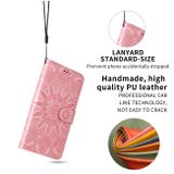 Peňaženkové kožené puzdro EMBOSSED na Xiaomi 12X – Ružová