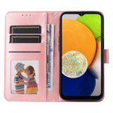 Peňaženkové kožené puzdro SUNFLOWER na Samsung Galaxy A03 – Ružová