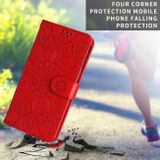 Peňaženkové kožené puzdro SUNFLOWER na Samsung Galaxy A03 – Červená